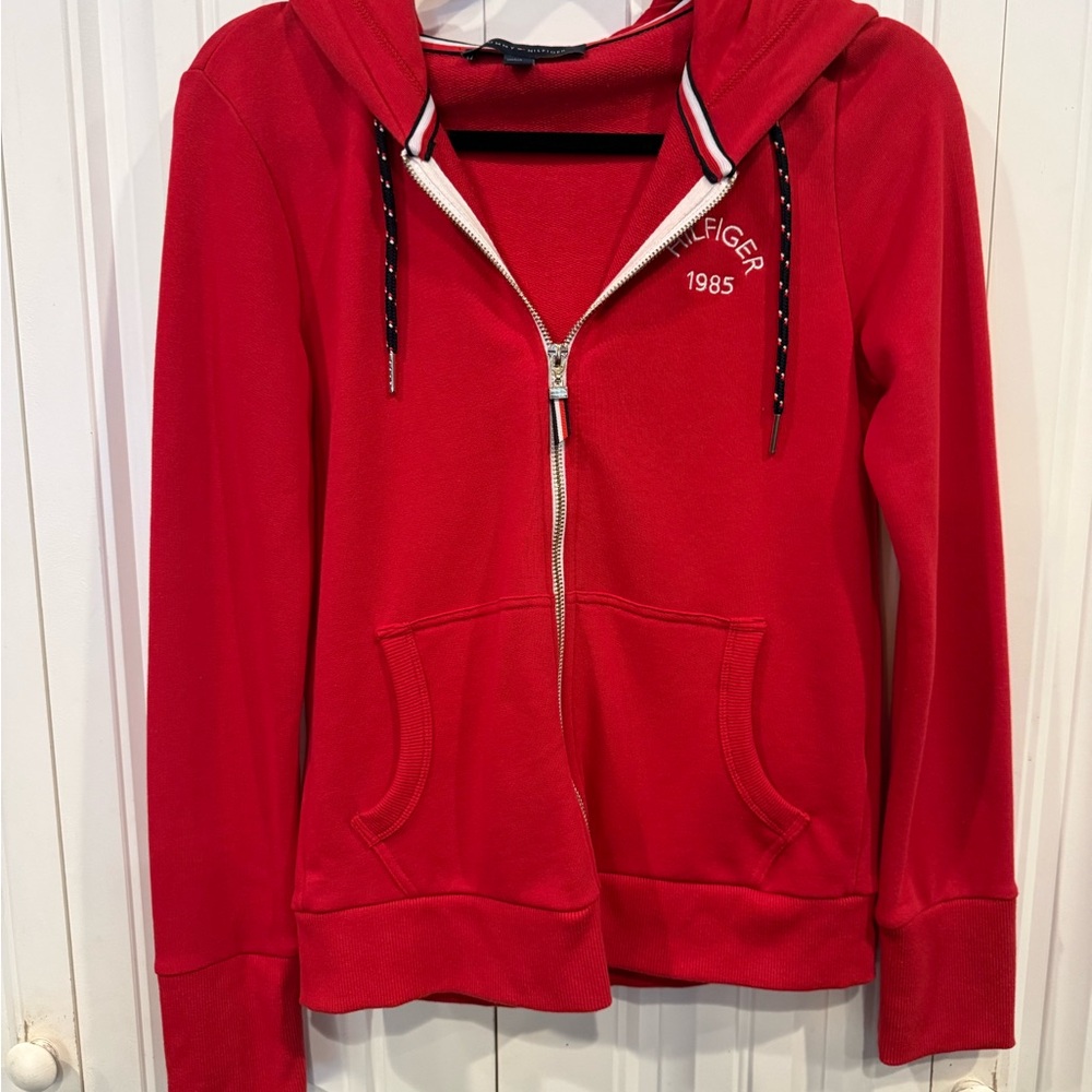 Tommy Hilfiger Vibrant Red‎ Hoodie Size Small